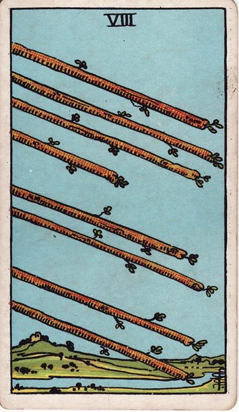 Eight of Wands tarot card